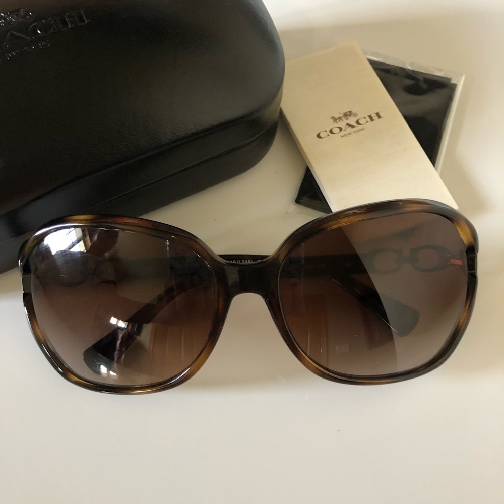 Coach Kissing C Tortoise Shell Sunglasses